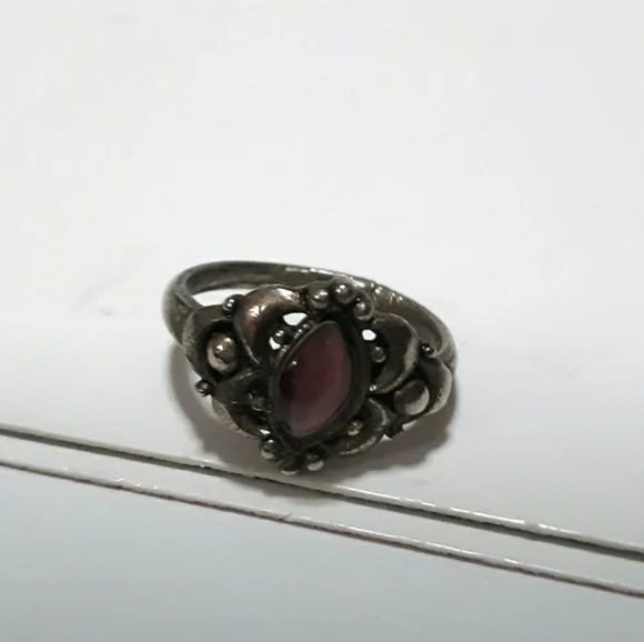 Womens pink purple sz 5 vtg Fashion Ring Silverstone - Picture 3 of 4